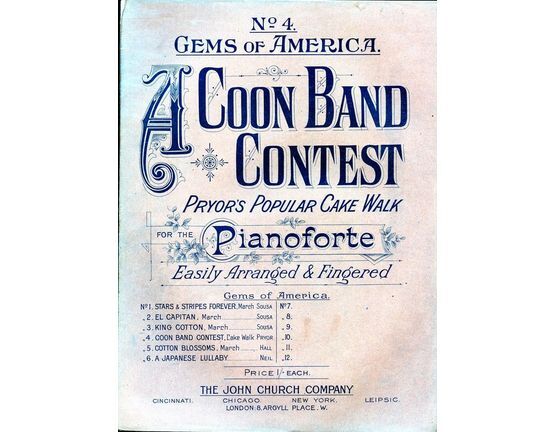 83 | A Coon Band Contest, cake walk, "Gems of America No. 4"