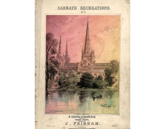 8308 | Sabbath Recreations - No. 3 - A collection of Sacred Airs - For the Pianoforte depicting Lichfield Cathedral