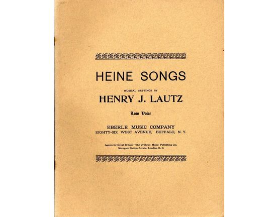 8341 | Heine Songs - For Low Voice - Op. 3