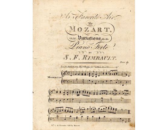 8350 | A Favourite Air by Mozart with Variaitons for the Piano Forte