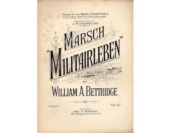 8403 | Marsch Militairleben (Military Life) - Played at the Naval Exhibition by The Royal navy and other notable bands