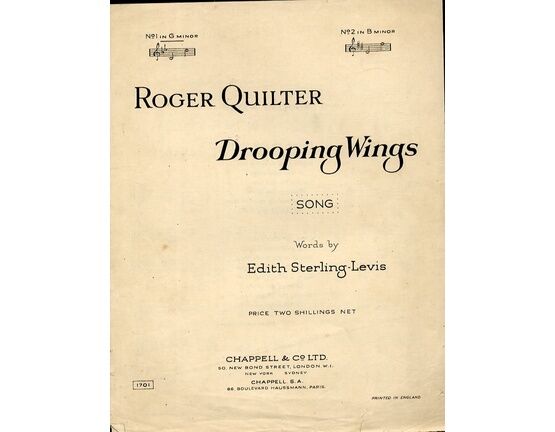 8442 | Drooping Wings - Song in the Key of G Minor for Lower Voice