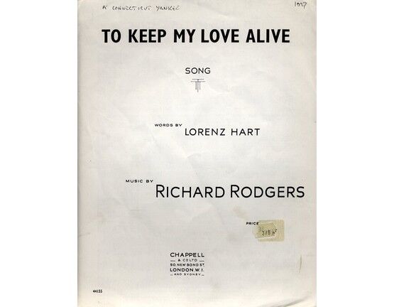 8442 | To Keep my Love Alive - Song