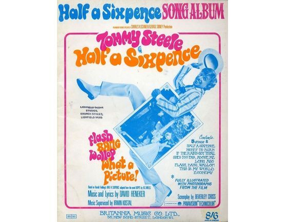 8464 | Half a Sixpence - Song Album - Tommy Steele in Half a Sixpence - For Piano and Voice with chord symbols - Fully illustrated with Photographs from the