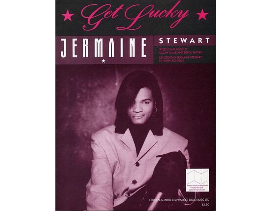 8489 | Get Lucky - Recorded by Jermaine Stewart - Piano and Vocal arrangement with Guitar Chord symbols