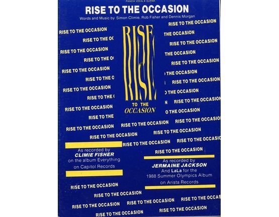 8489 | Rise to the Occasion -- Piano - Vocal - Guitar