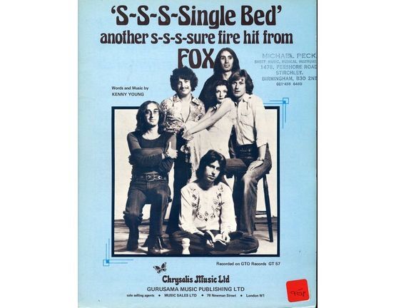 8489 | S S S Single Bed - Featuring Fox