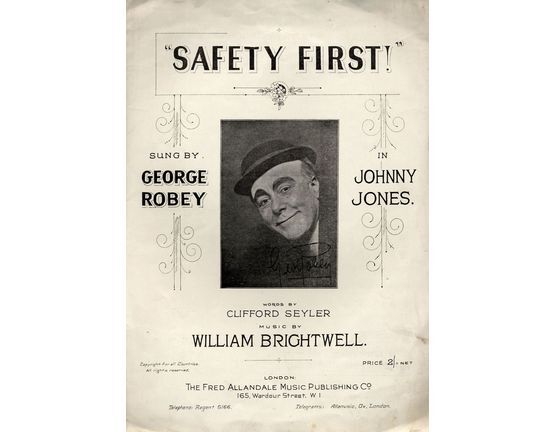 8539 | Safety First! - As sung by George Robey in Johnny Jones