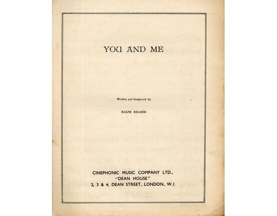8546 | You And Me - Song