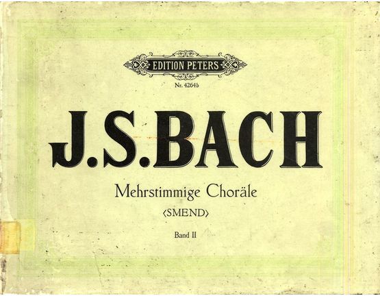 8563 | J. S. Bach - Mehrstimmige Chorale - Edition Peters Nr. 4264b Band II