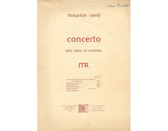 8569 | Concerto pour Piano et orchestre - Transcription for 2 Pianos