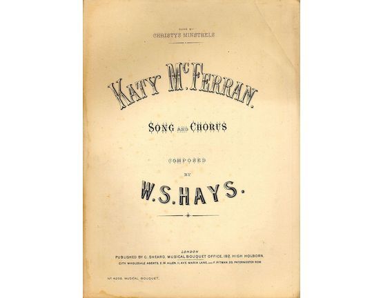 8604 | Katy McFerran - Song and Chorus - Sung by Christy's Minstrels - Musical Bouquet No. 4208