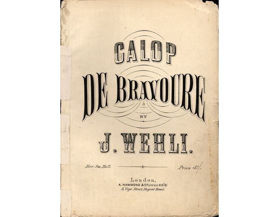 8626 | De Bravoure - Galop for Pianoforte Solo