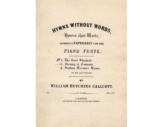 8637 | Evening at Emmaus - No. 2 from Hymns without Words series - Arranged expressly for the Pianoforte