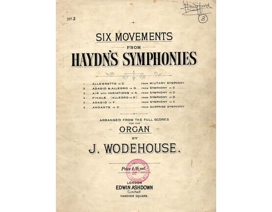 8646 | Air with Variations in A (From Symphony in D) - No. 3 from "Six Movements from Haydn's Symphonies"