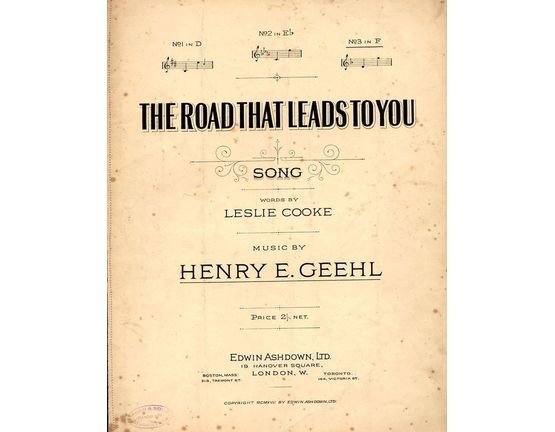 8646 | The Road That Leads To You - Song - In the key of F major for high voice