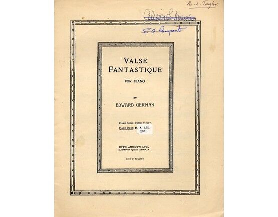8646 | Valse Fantastique No. 3 For Piano - Piano Duet