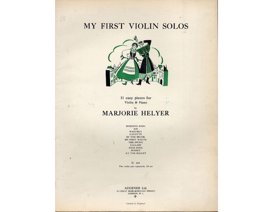 8654 | My First Violin Solos - 11 easy pieces for Violin and Piano