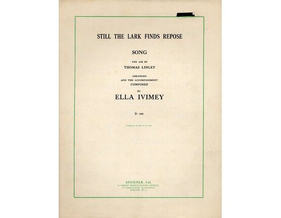 8654 | Still the Lark Finds Repose - Song in the key of A flat major - Compass E flat to B flat
