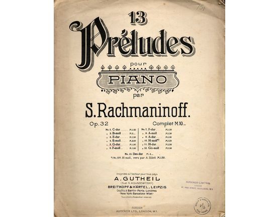 8661 | Prelude Op. 32 - No.5 - From 13 Preludes for Piano