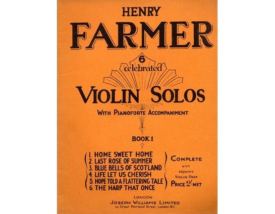 8677 | 6 Celebrated Violin Solos with Pianoforte accompaniment