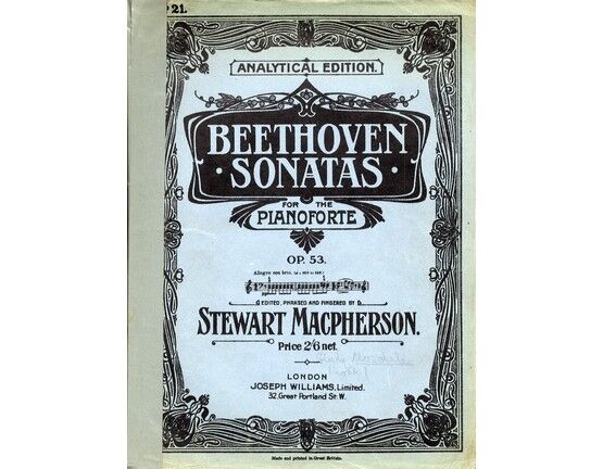 8677 | Beethoven - Sonata for Piano -  Op. 53 - Analytical Edition - Beethoven Pianoforte Sonatas Series No. 21