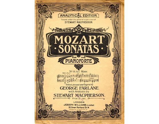 8677 | Mozart - Sonata No. 14 in C Minor -  From Mozart Sonatas for the Pianoforte - Analytical Edition