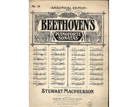 8677 | Sonata in F sharp Minor - Op. 78 - Analytical Edition - No. 24 from Beethoven Pianoforte Sonatas series