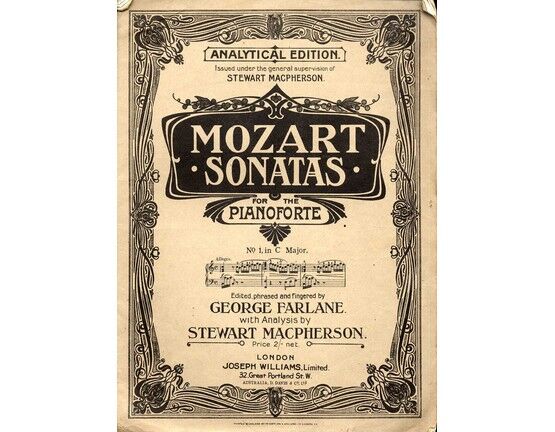 8677 | Sonata No. 1 in C major - Analytical Edition - Mozart's Sonatas for the Pianoforte series