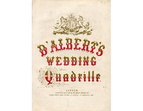 8726 | D'Albert's Wedding Quadrille - For Piano Solo