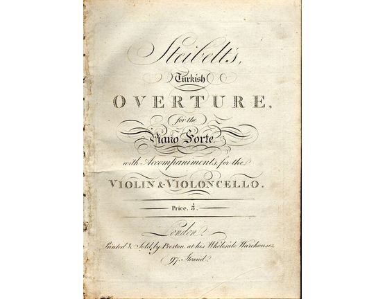 8742 | Turkish Overture for the Piano Forte with accompaniments for the Violin and Violoncello