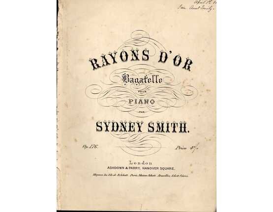 8790 | Rayon's D'or - Bagatelle pour Piano - Op. 176