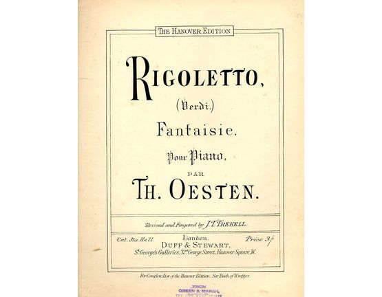 8806 | Rigoletto - Fantasie for Piano Solo - The Hanover Edition