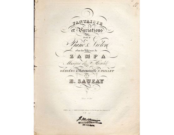8823 | Fantasia et variations for Piano and Violon - Dedicated to Mademoiselle C. Paillet