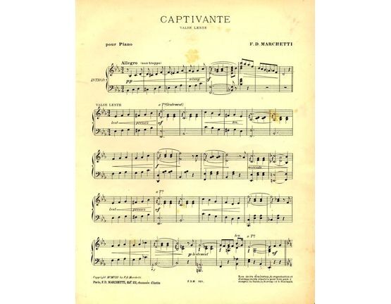 8858 | Captivante - Valse lente for Piano solo