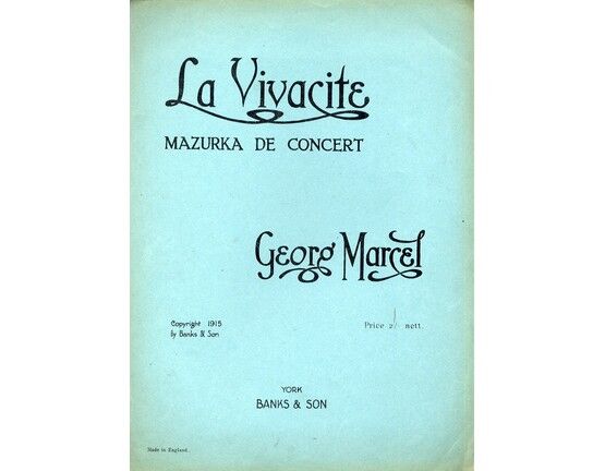 8873 | La Vivacite - Mazurka de Concert - For Piano Solo