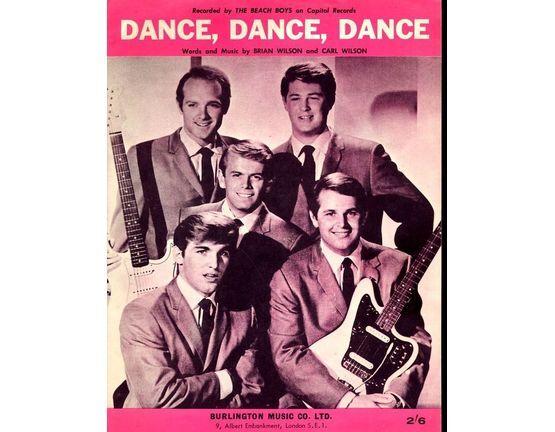 8877 | Dance, Dance, Dance - Recorded by The Beach Boys on Capitol Records - For Piano and Voice with chord symbols