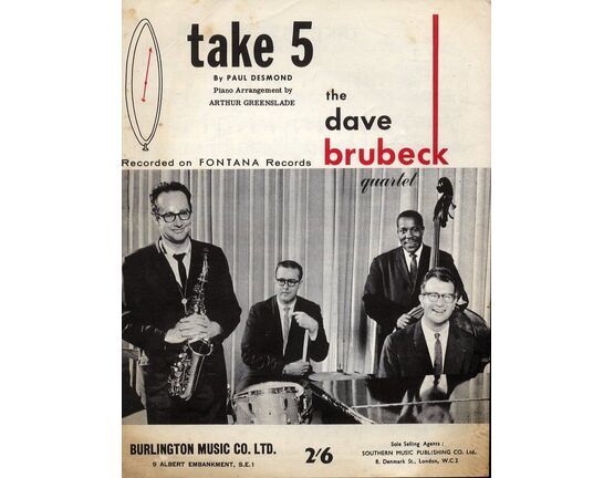 8877 | Take Five - Piano Solo - Featuring The Dave Brubeck Quartet