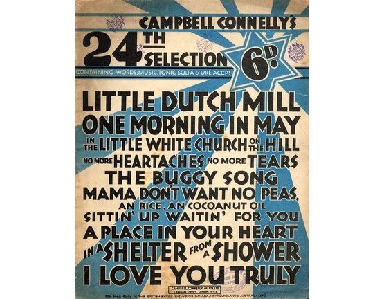 8883 | Campbell Connelly's 24th Selection - Containing Words - Music - Tonic Sol-Fa and Ukulele Accpmt.