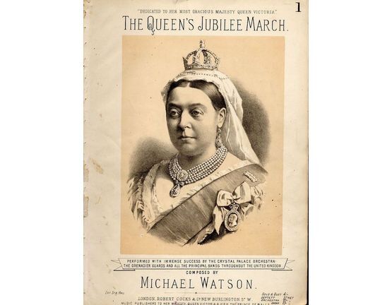 8890 | The Queen's Jubilee March - Dedicated to her most gracious Majesty Queen Victoria on the 50th year of her reign - For Piano Solo