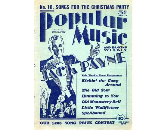 8904 | Popular Music and Dancing Weekly - No. 10, December 15th,1934 - Edited by Jack Payne - Arrangements for Piano and voice with Ukulele chord symbols