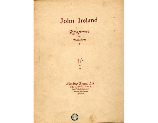 8907 | John Ireland - Rhapsody for Pianoforte