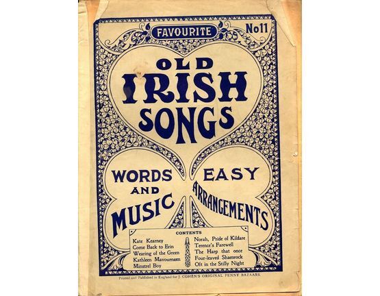 8913 | Favourite Old Irish Songs - No. 11 - Words and Music in easy arrangements