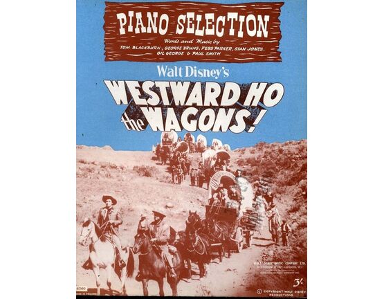 8928 | Piano Selection from Walt Disney's Westward Ho the Wagons! - For Piano and Voice with Chord symbols