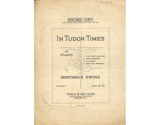 8933 | In Tudor Times - For Piano - Specimen Copy - The Royal College Edition No. 179