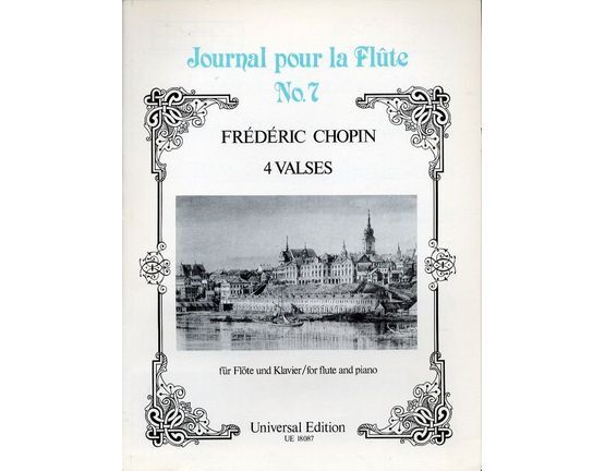 8949 | 4 Valses - Journal pour la Flute No. 7 - For Flute and Piano - Universal Edition No. UE 18087