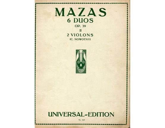8949 | 6 Duos for 2 Violins - Book II - Op. 39 - Universal Edition No. 243