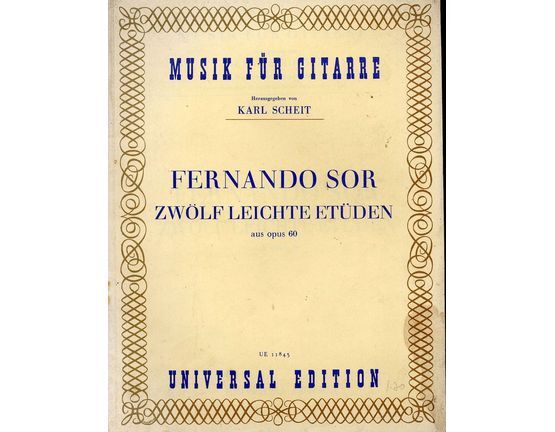 8949 | Fernando sor Zwolf Leichte Etuden - Aus Opus 60 - Musik Fur Gitarre (Guitar) - Universal Edition No. UE 11843