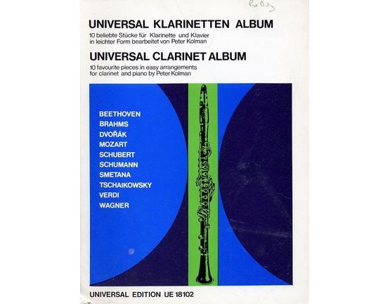 8949 | Universal Clarinet Album - 10 Favourite Pieces in Easy Arrangements for Clarinet and Piano - Universal Edition UE 18102