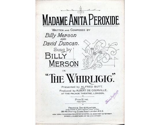 9 | Madame Anita Peroxide, sung by Billy Merson in "The Whirligig"